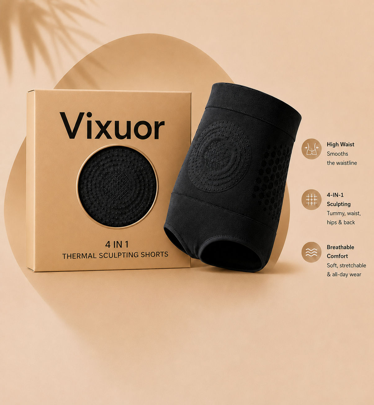 Vixuor Official Store | 4-In-1  Fat-Burn Shorts Introducing the Thermal Sculpting System for a Smoother-Looking Silhouette