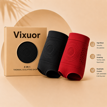 Vixuor Official Store | 4-In-1  Fat-Burn Shorts Introducing the Thermal Sculpting System for a Smoother-Looking Silhouette